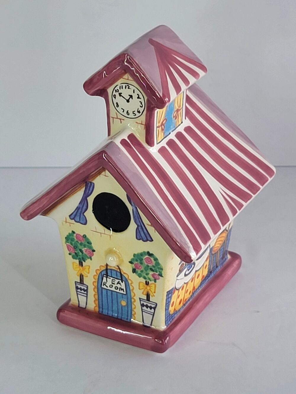 Vintage ROYAL DOULTON Home Tweet Home TEA ROOM Ceramic Birdhouse Figurine 2001